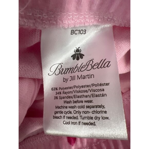 Bumblebella by Jill Martin Graphic Joggers Rose Hearts Size Medium Elastic Waist - Picture 5 of 8